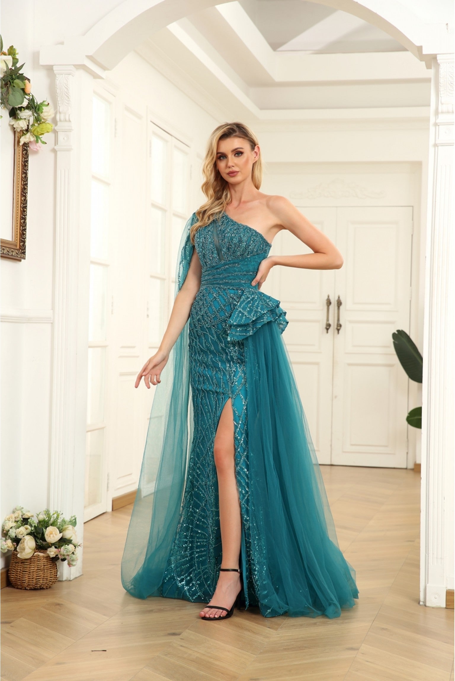 High Couture NR2235 Long One Shoulder Formal Prom Dress ZoeRose Couture Corp High Couture NR2235 Long One Shoulder Formal Prom Dress ZoeRose Couture Corp
